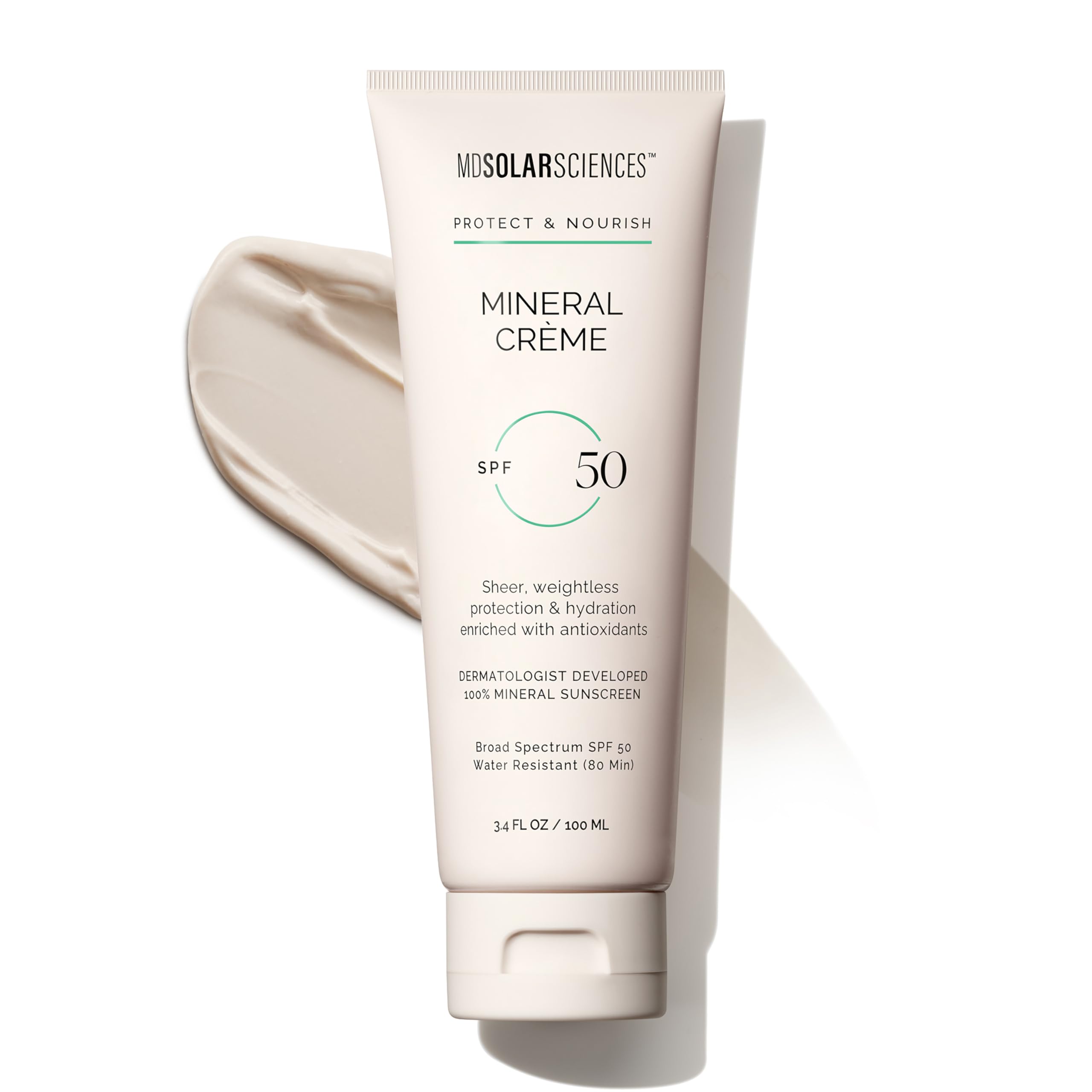 MDSolarSciences front packaging showing SPF 50 and matte finish benefit