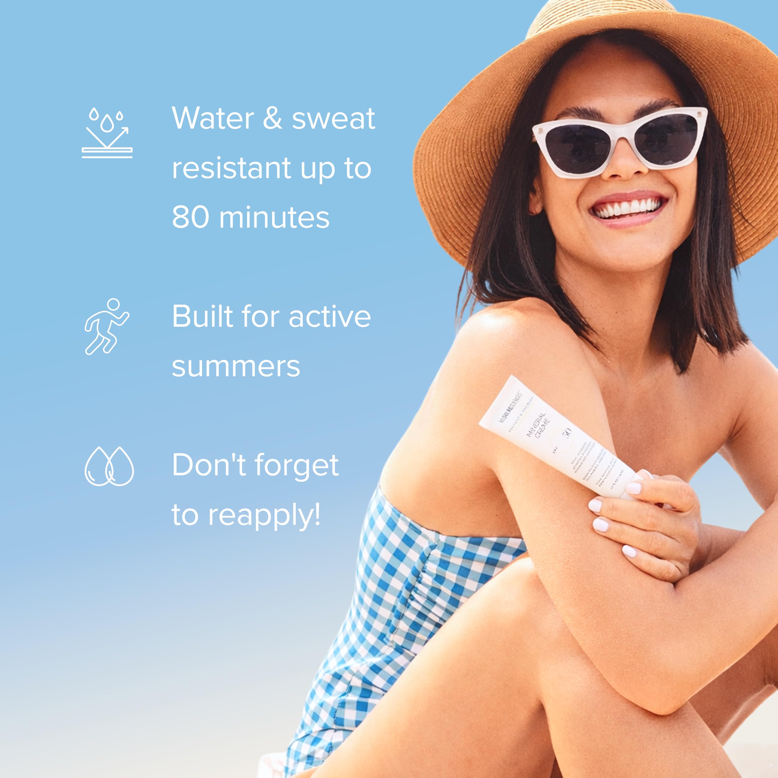 MDSolarSciences used before foundation as primer showing longer-lasting makeup benefit
