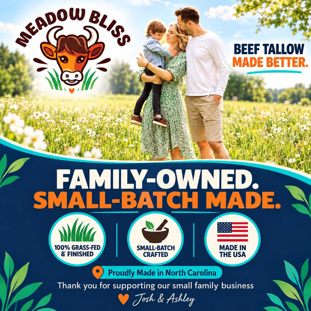 Meadow Bliss whipped tallow close-up showing creamy texture for smooth absorption
