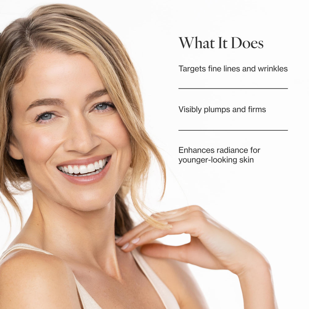 Meaningful Beauty texture close-up displaying silky serum-cream consistency for lightweight moisture