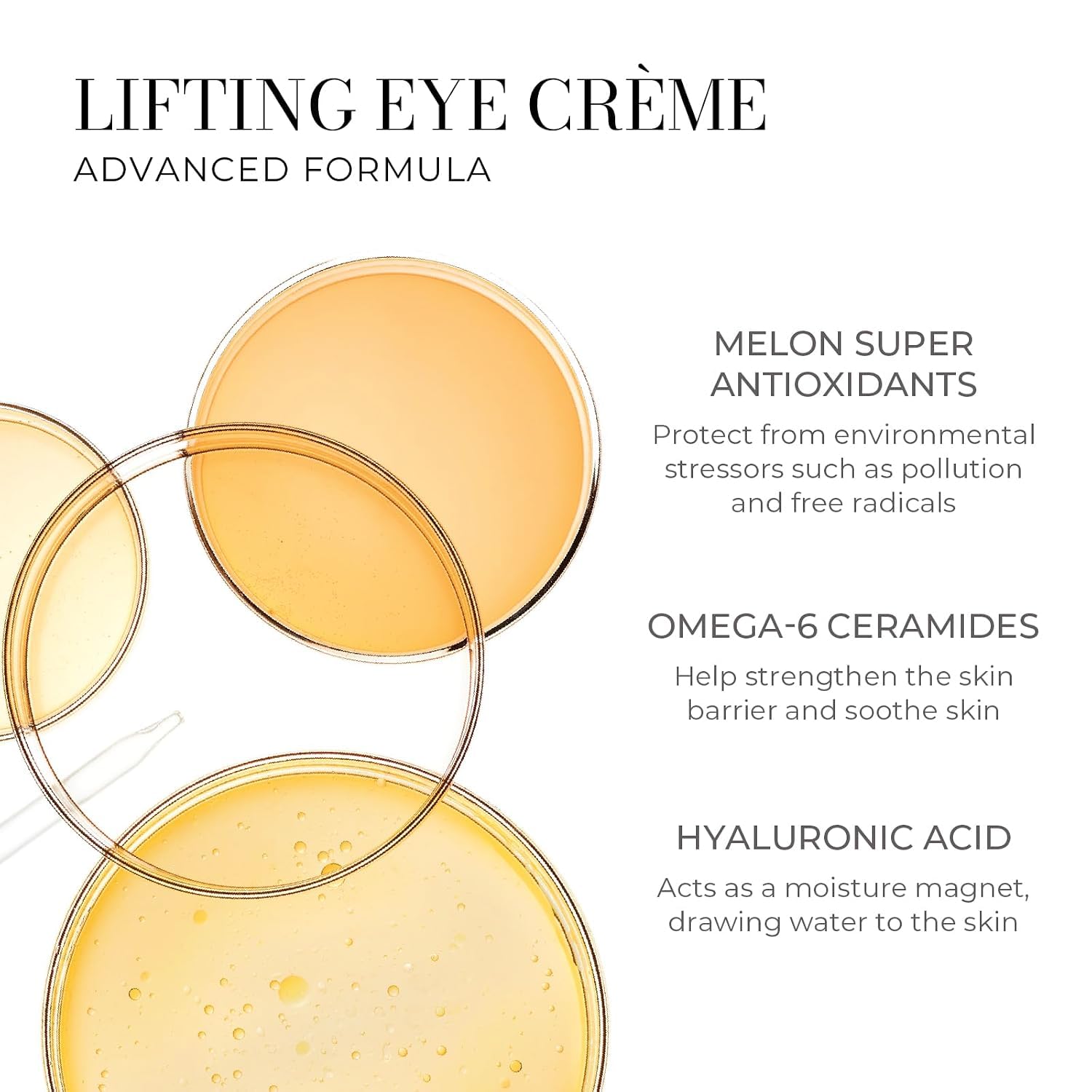 Meaningful Beauty eye crème on fingertip detail demonstrating delicate application for eyes