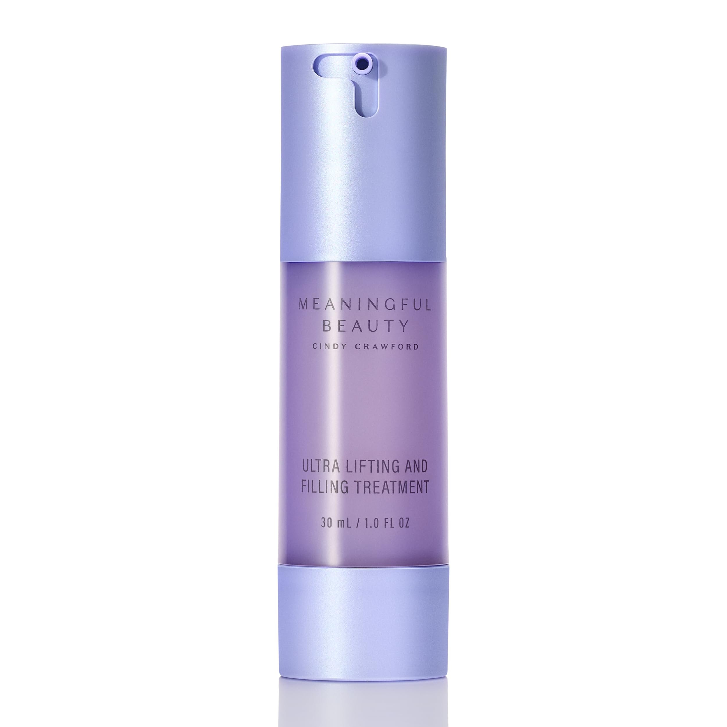 Meaningful Beauty front packaging showing purple bottle and benefits