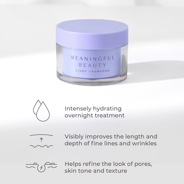 Meaningful Beauty open jar texture close-up showing creamy hydrating finish