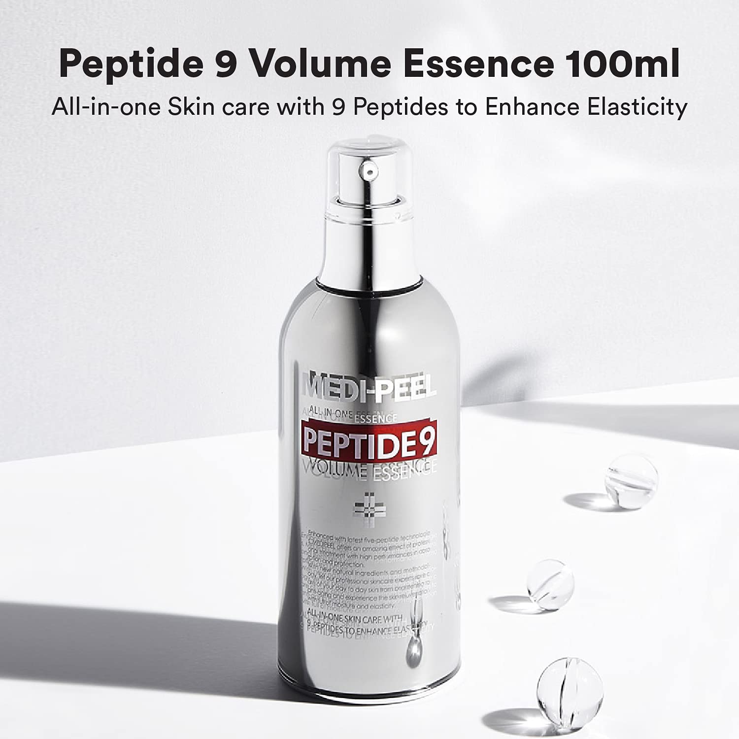 MEDI-PEEL pump dispense close-up displaying easy controlled application benefit