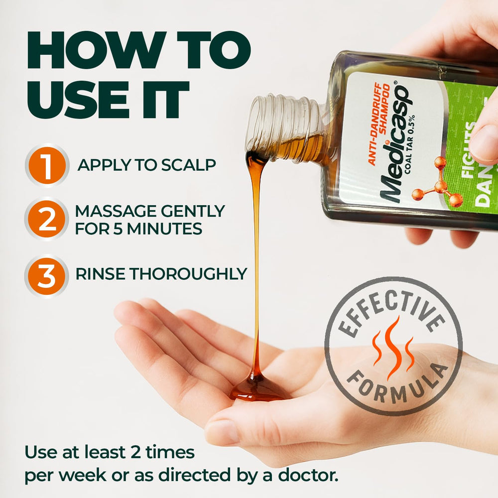 Close detail of Medicasp ingredients label emphasizing medicated active and product transparency