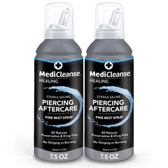 MediCleanse front packaging showing two 7.5 oz bottles for reliable aftercare