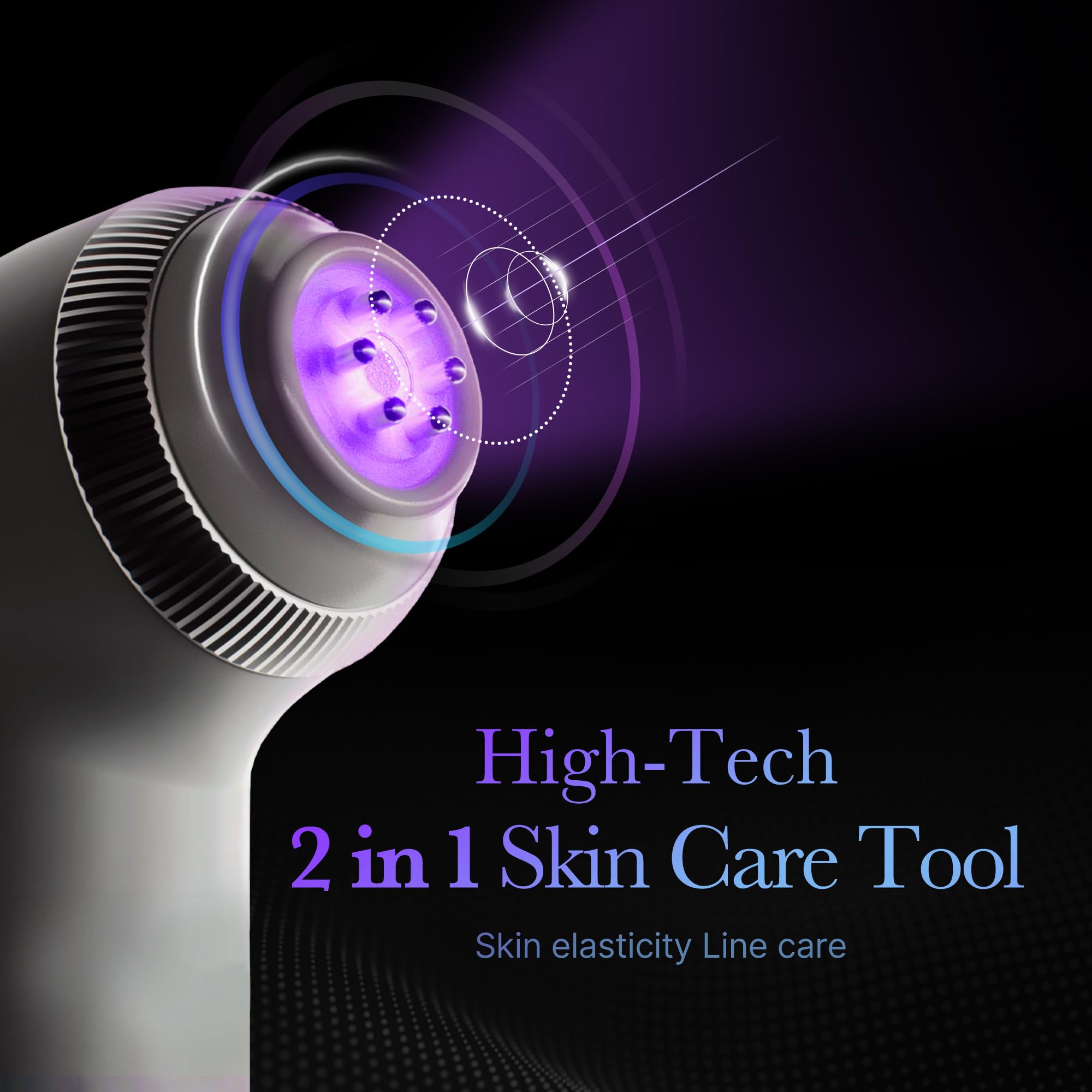 medicube Age-R Ultra Tune head close-up highlighting hexagonal tips for precise contact