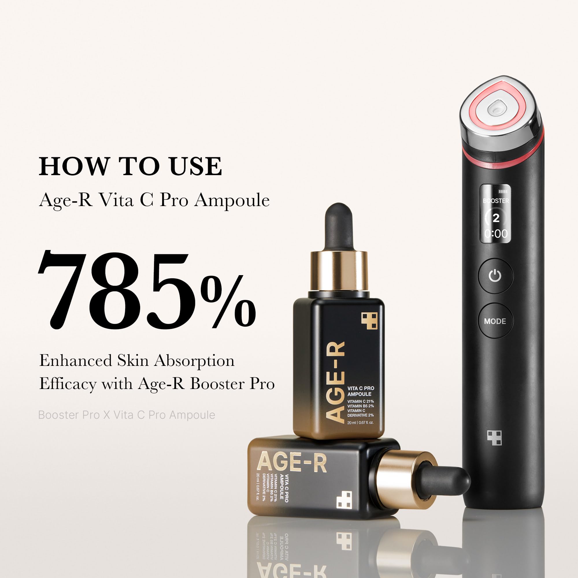 medicube ampoule on bathroom shelf showing everyday routine placement
