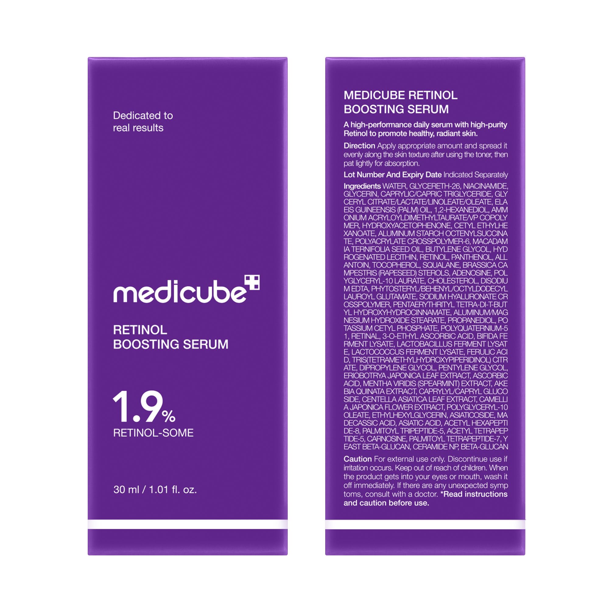 medicube before and after comparison indicating refined texture results