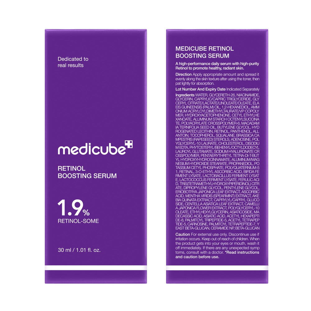 medicube before and after comparison indicating refined texture results