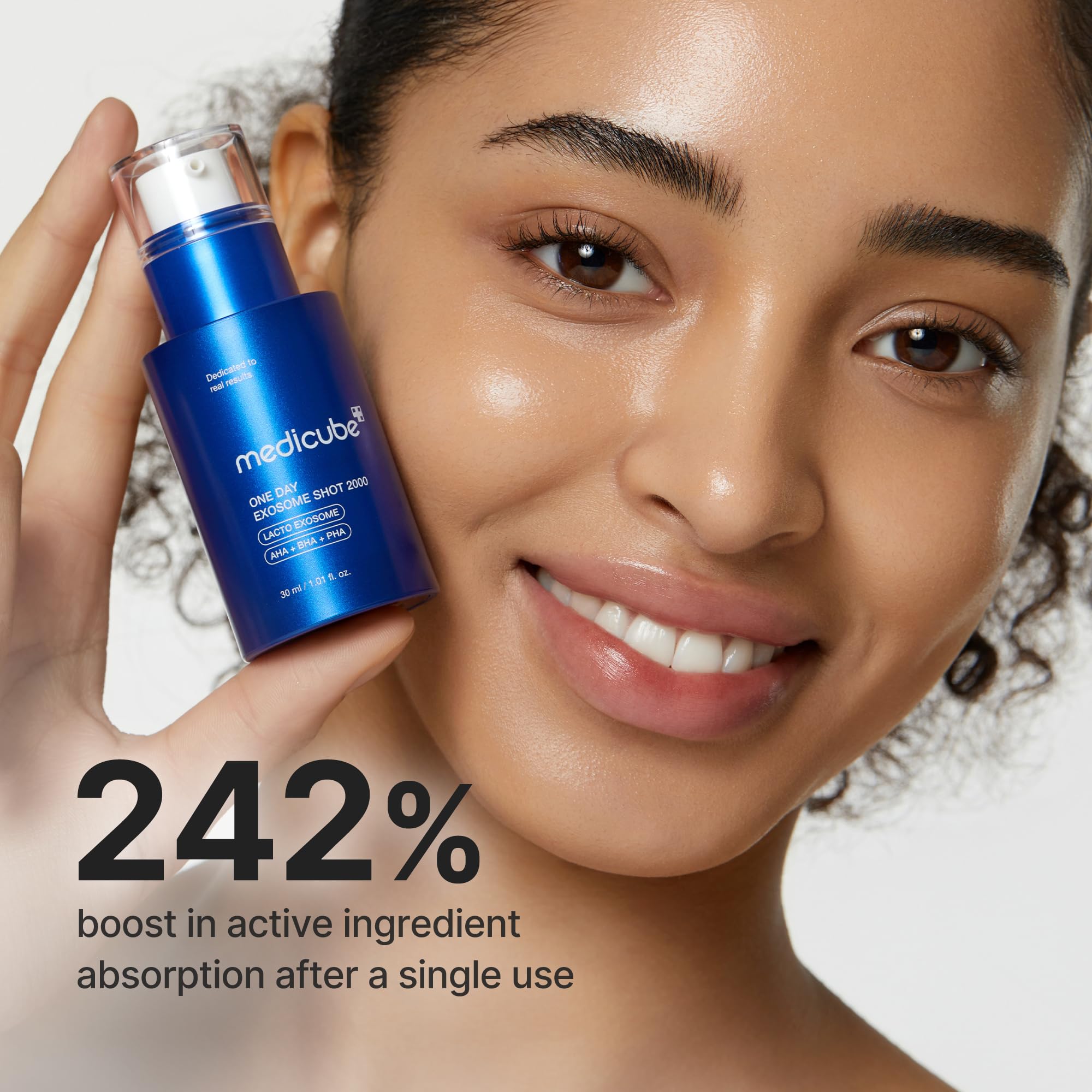 medicube before and after skin texture comparison showing refinement