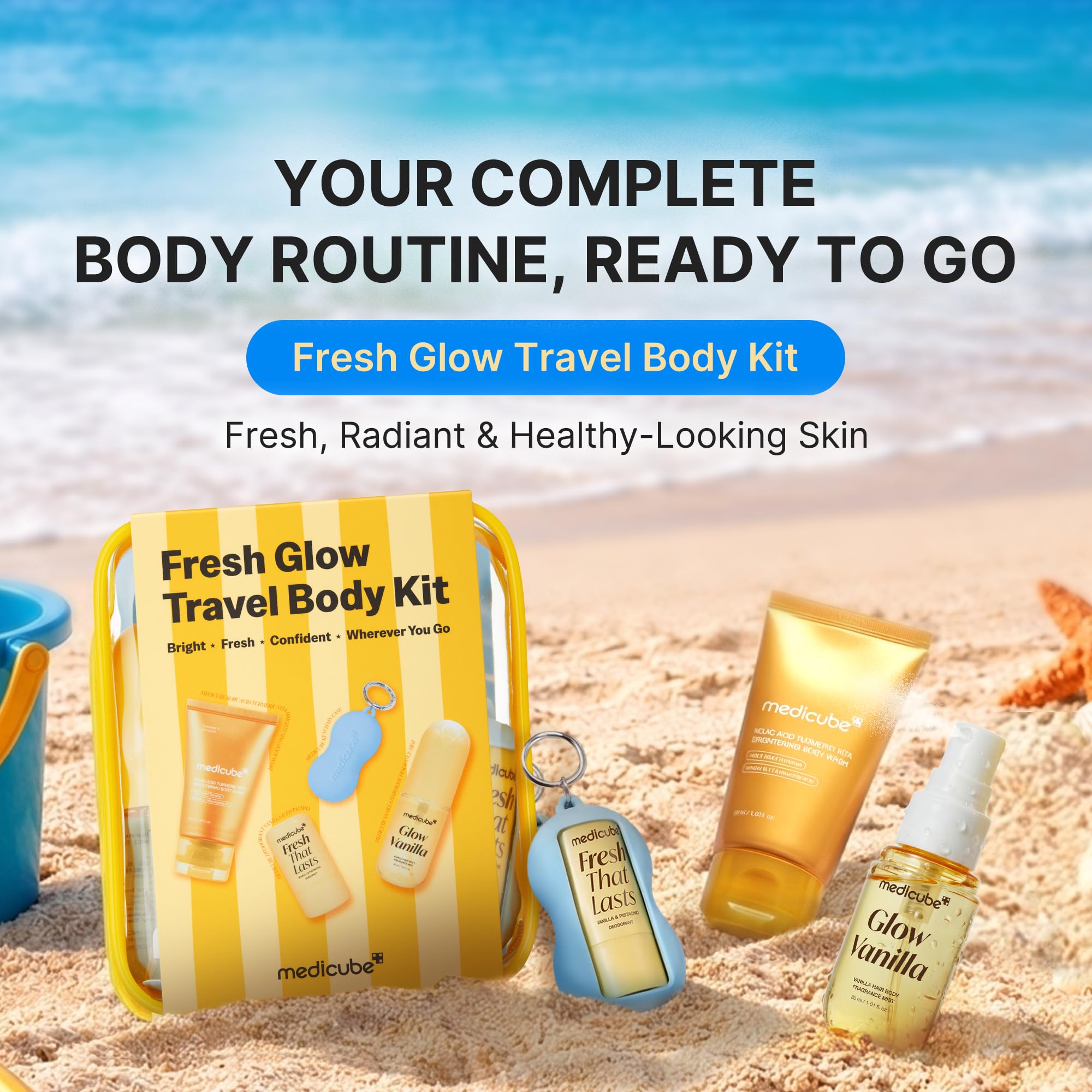 medicube body wash pump close-up highlighting gentle cleansing formula