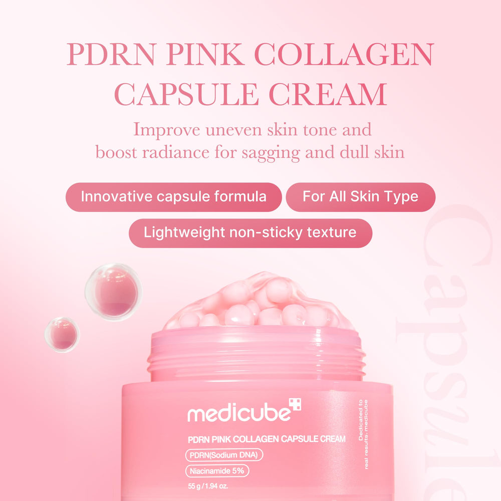 medicube capsule close-up pink beads preserving active PDRN potency