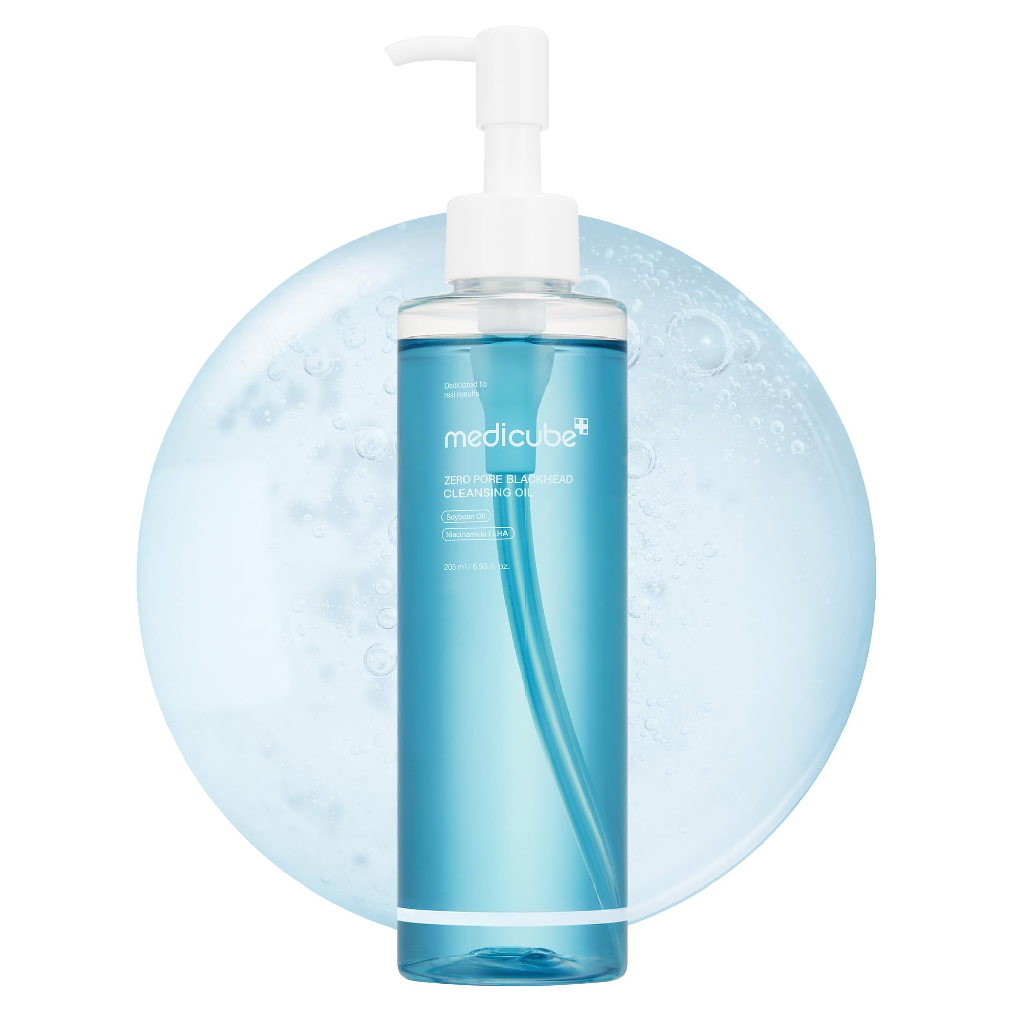 medicube front bottle showing cleanser for clear pores and easy dispensing