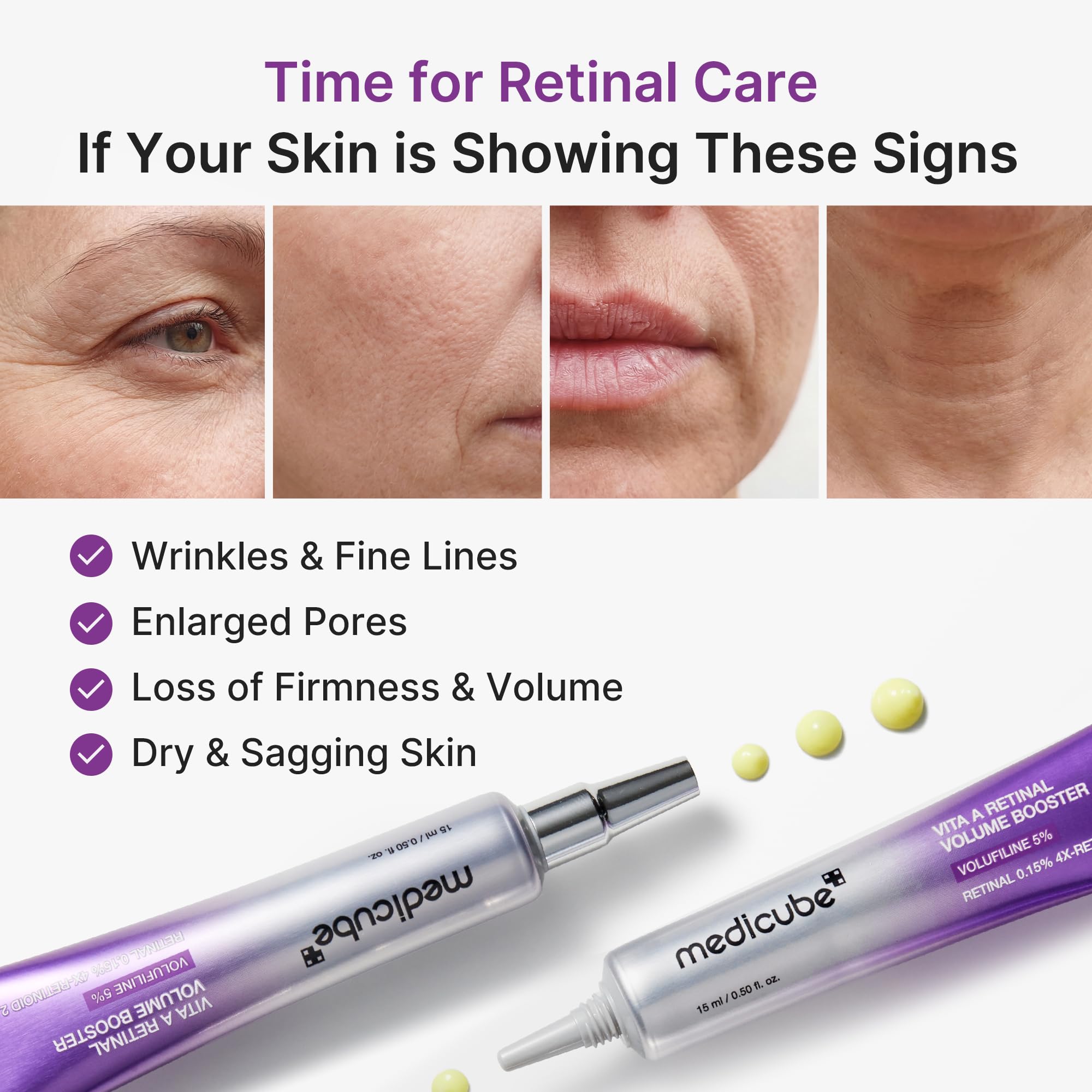 medicube close-up droplet on skin showing fast absorption benefit