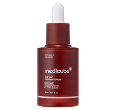 medicube firming serum front bottle showing sleek packaging and brand clarity