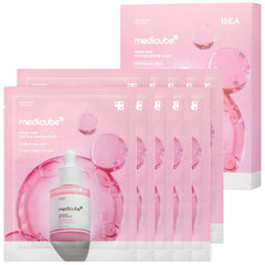 medicube front packaging showing 10EA ampoule sheet masks for convenient treatment