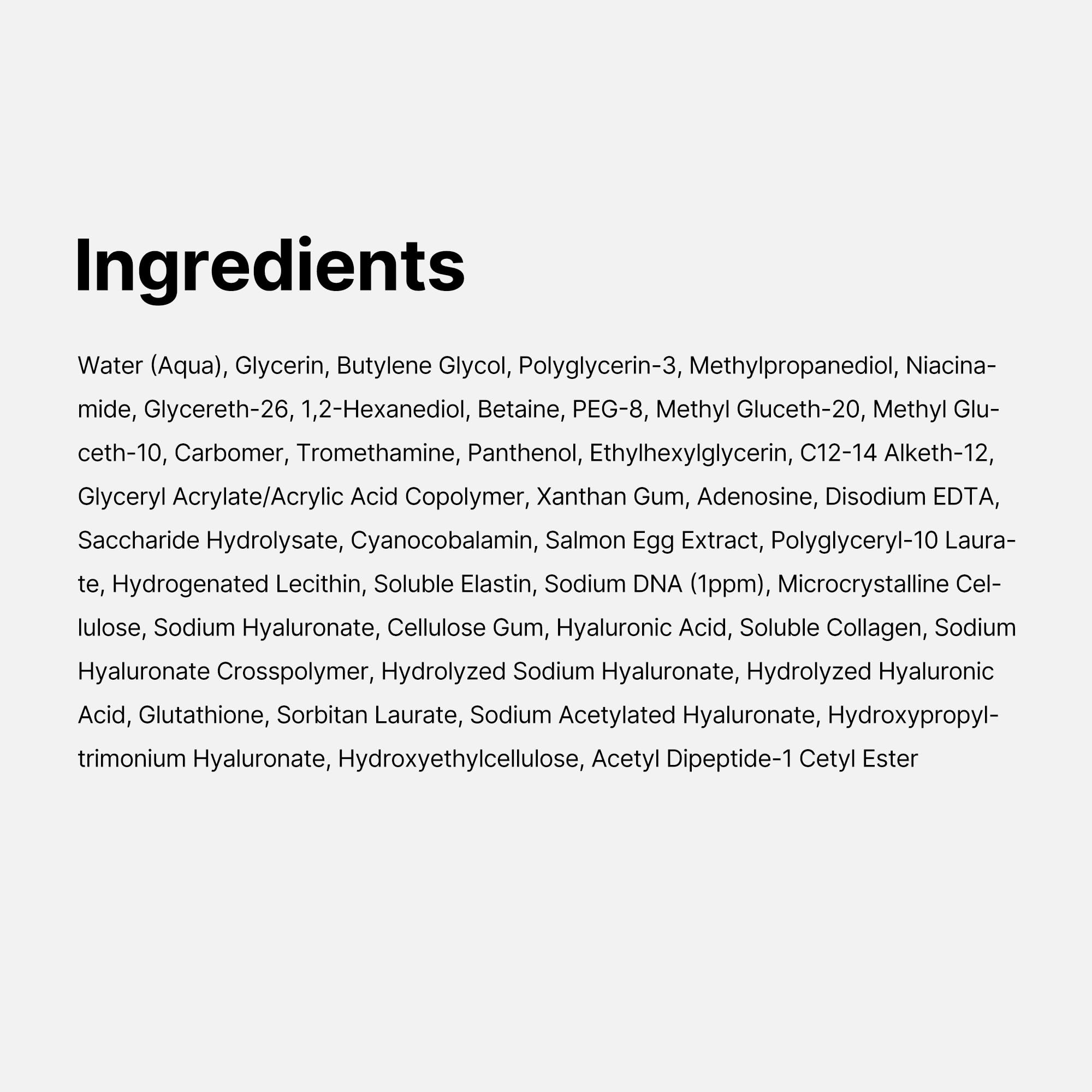medicube product label and ingredient list shown clearly to communicate transparency and actives
