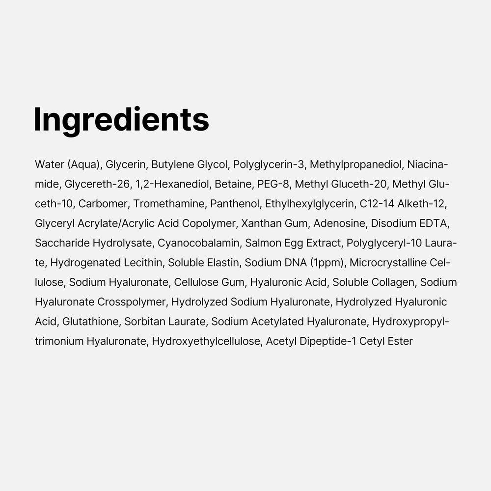 medicube product label and ingredient list shown clearly to communicate transparency and actives