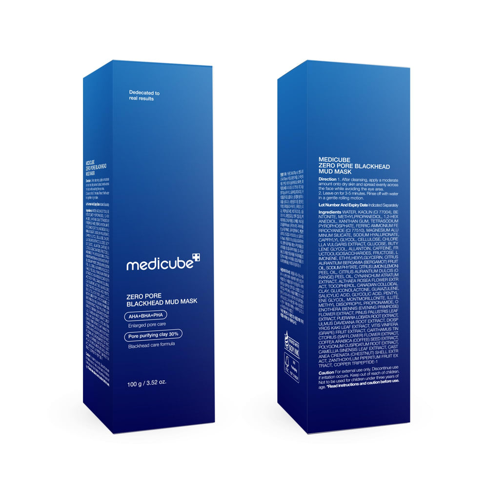 medicube label detail showing AHA BHA PHA and gentle formulation benefit