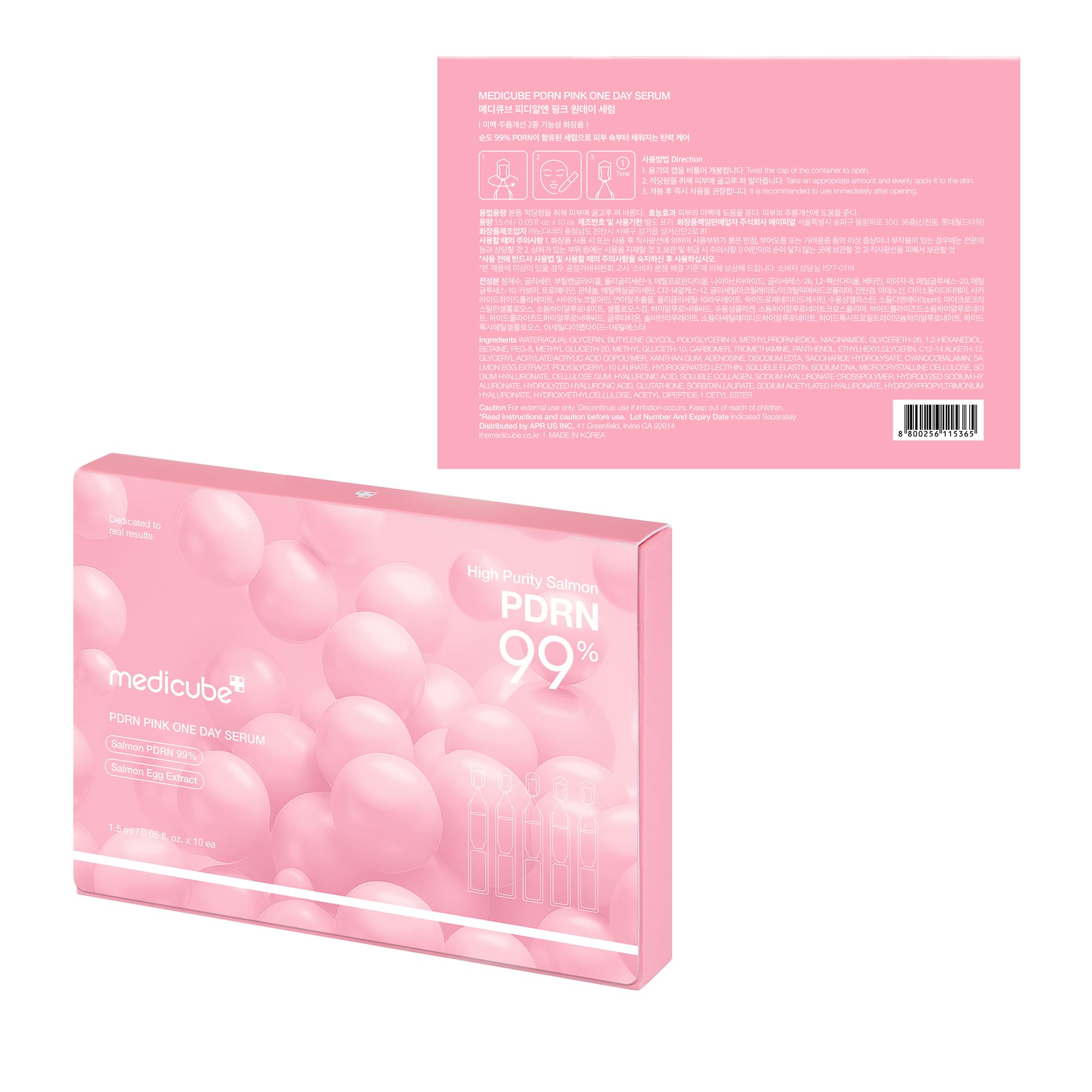medicube ampoule on bathroom counter in routine setting showing layering with moisturizer