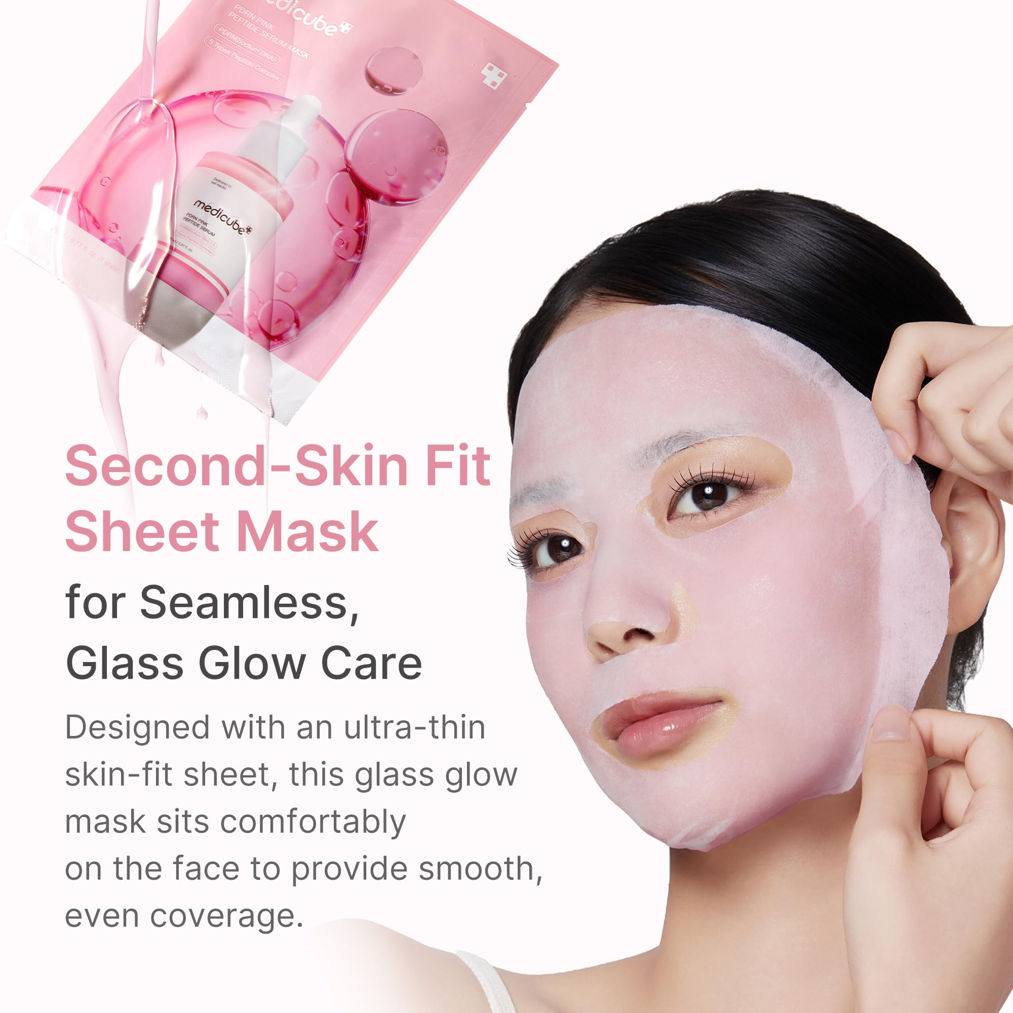 medicube step-by-step mask application demonstration for easy at-home use