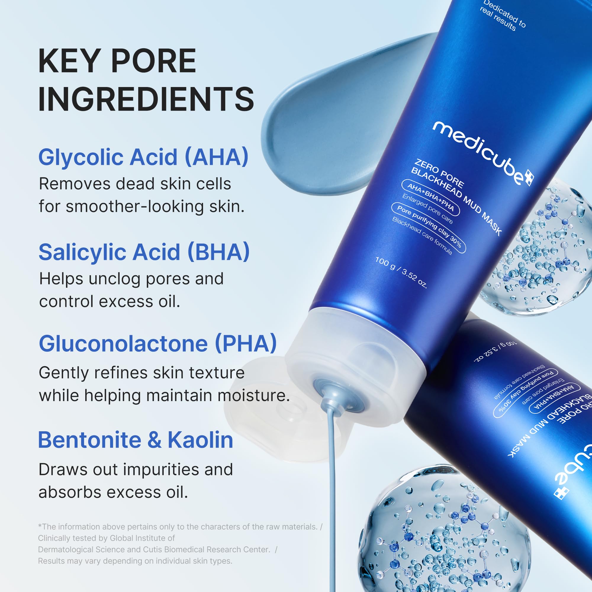 medicube close-up of clay texture highlighting detoxifying clays
