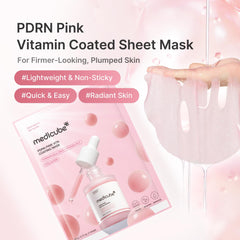 medicube close-up of mask texture and essence showing concentrated hydration delivery