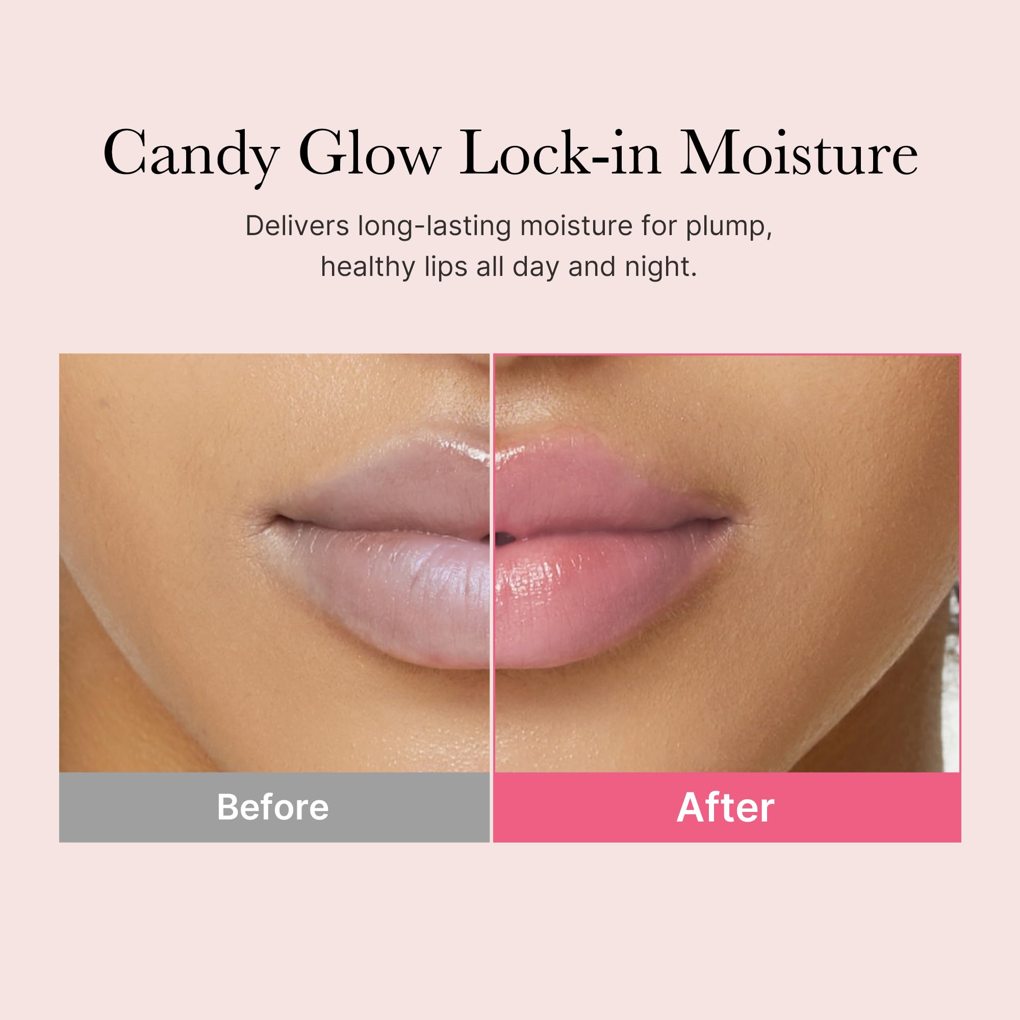 medicube fingertip applying balm to lips for quick, non-sticky hydration