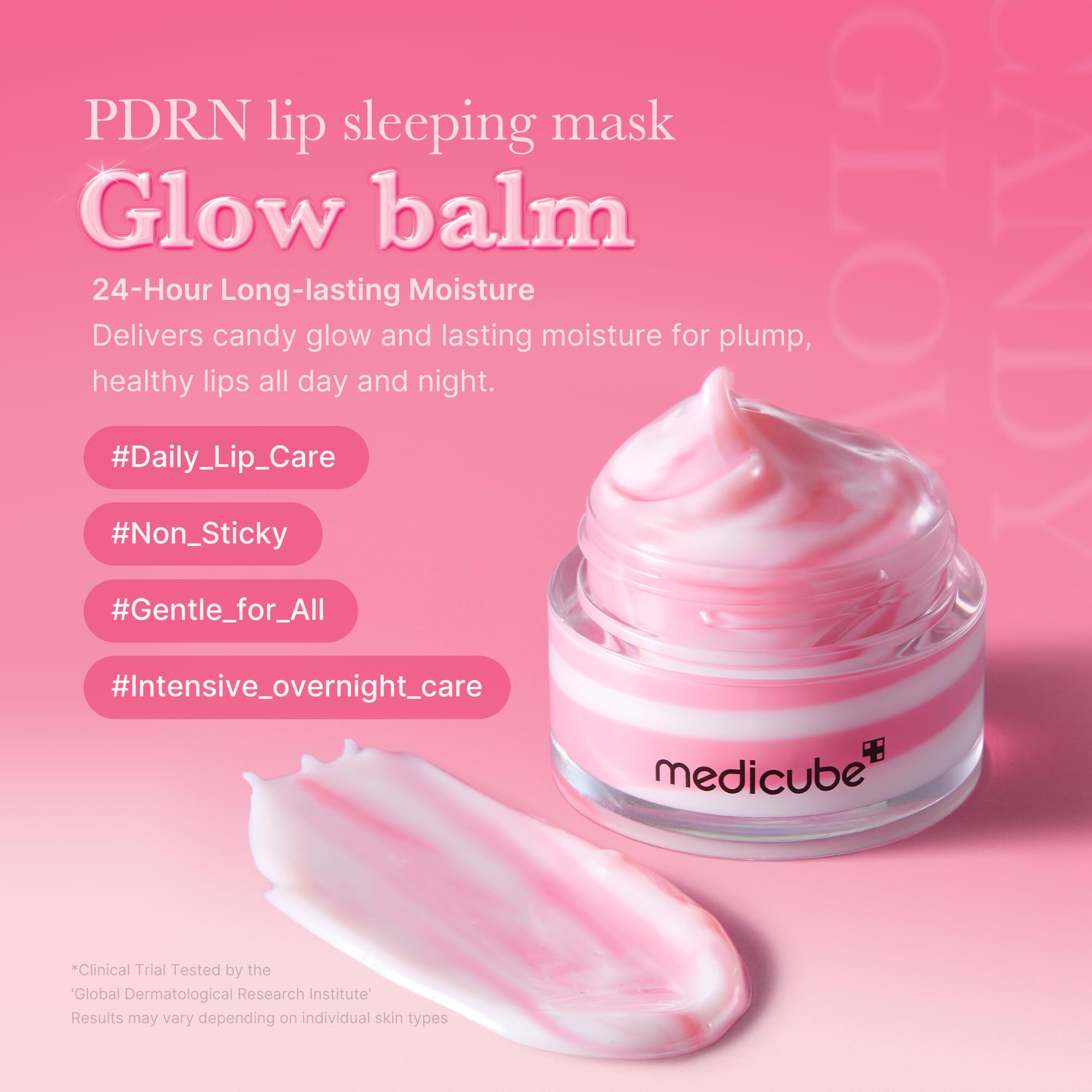 medicube open jar closeup revealing glossy balm for intensive lip nourishment