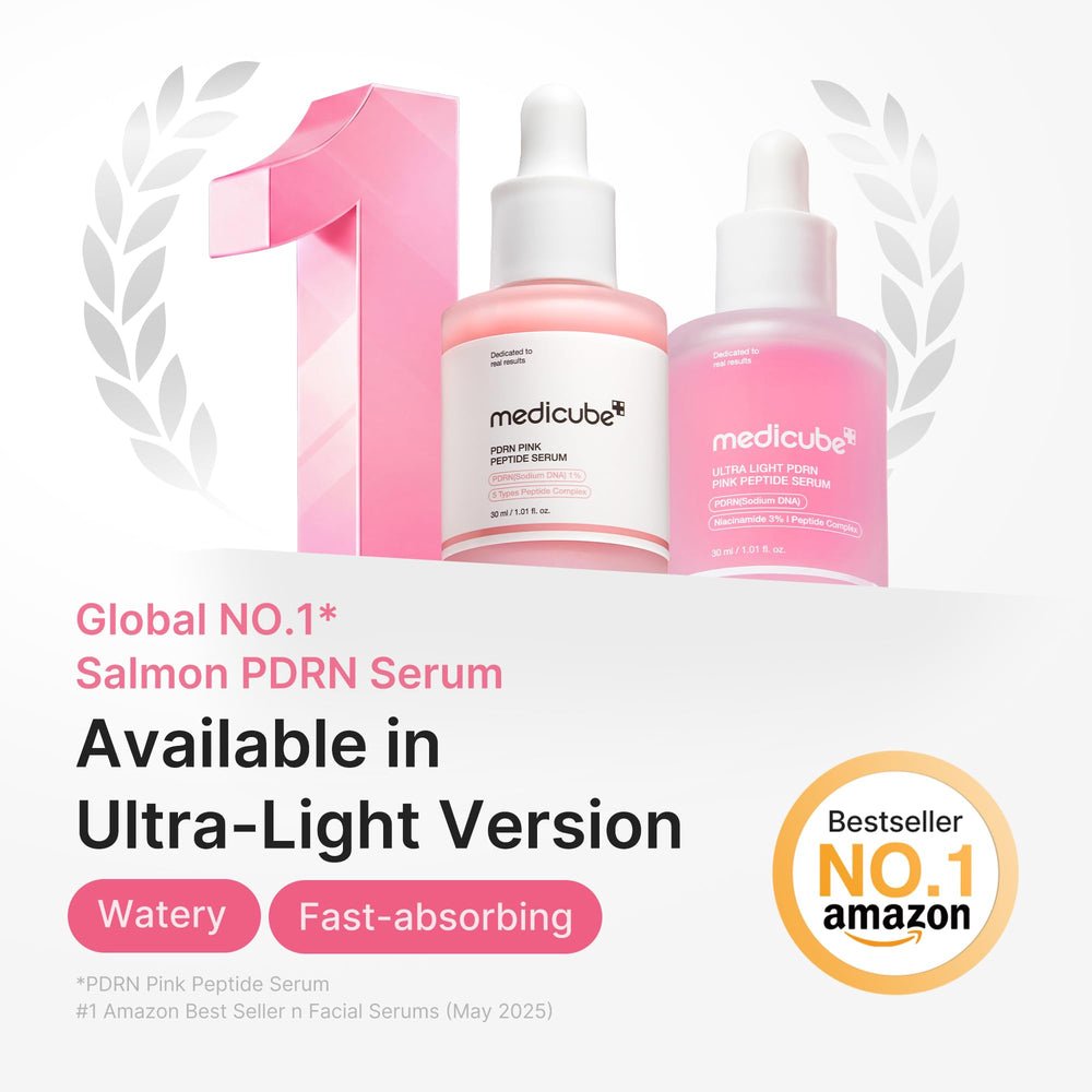 medicube dropper close-up releasing clear serum for precise application