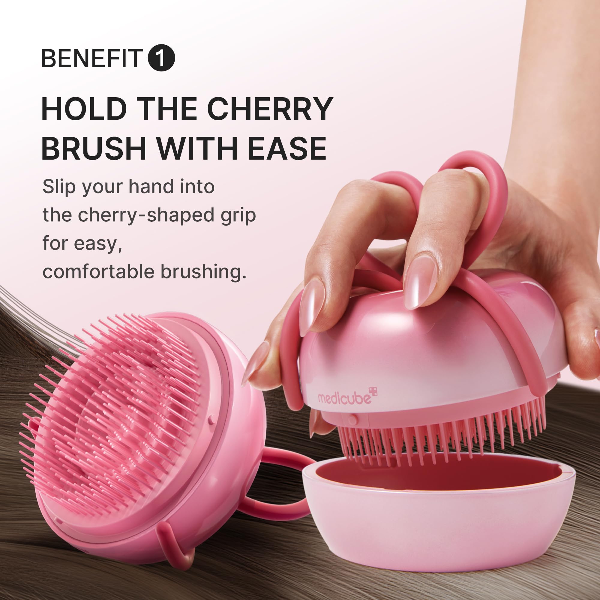 medicube brush with protective cap clicked on keeping pins clean during travel