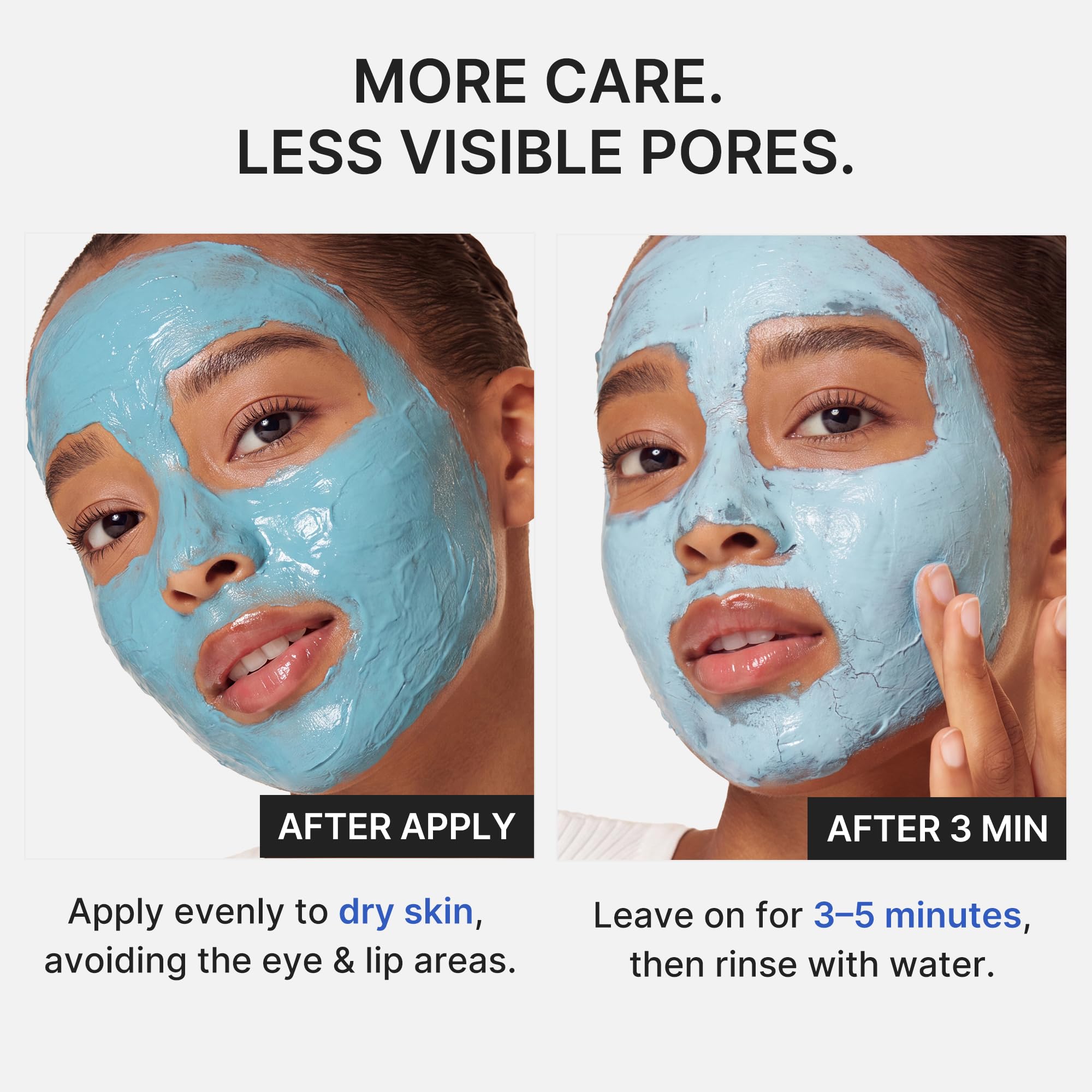 medicube rinsing off with water showing easy removal benefit