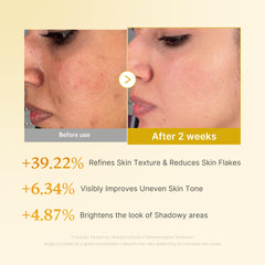 medicube toner applied to face demonstrating smoother, brighter skin