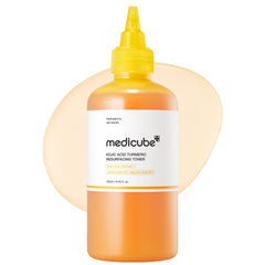 medicube toner front packaging showing bottle and label benefit