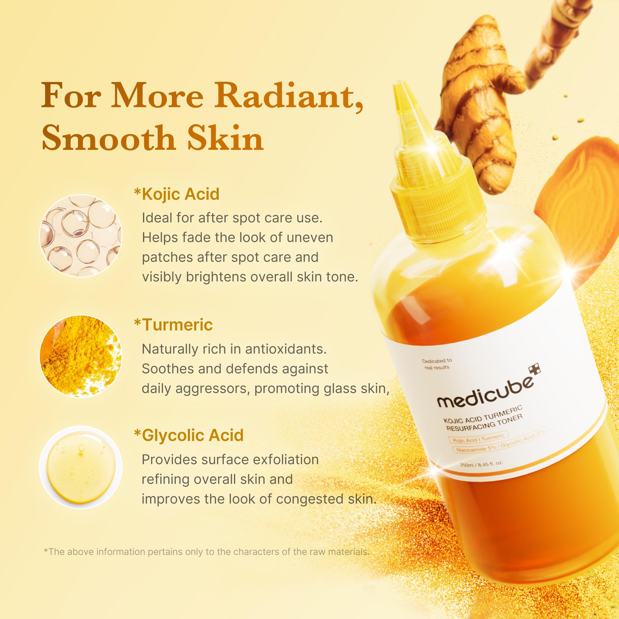 medicube toner texture pouring to show lightweight, non-sticky finish