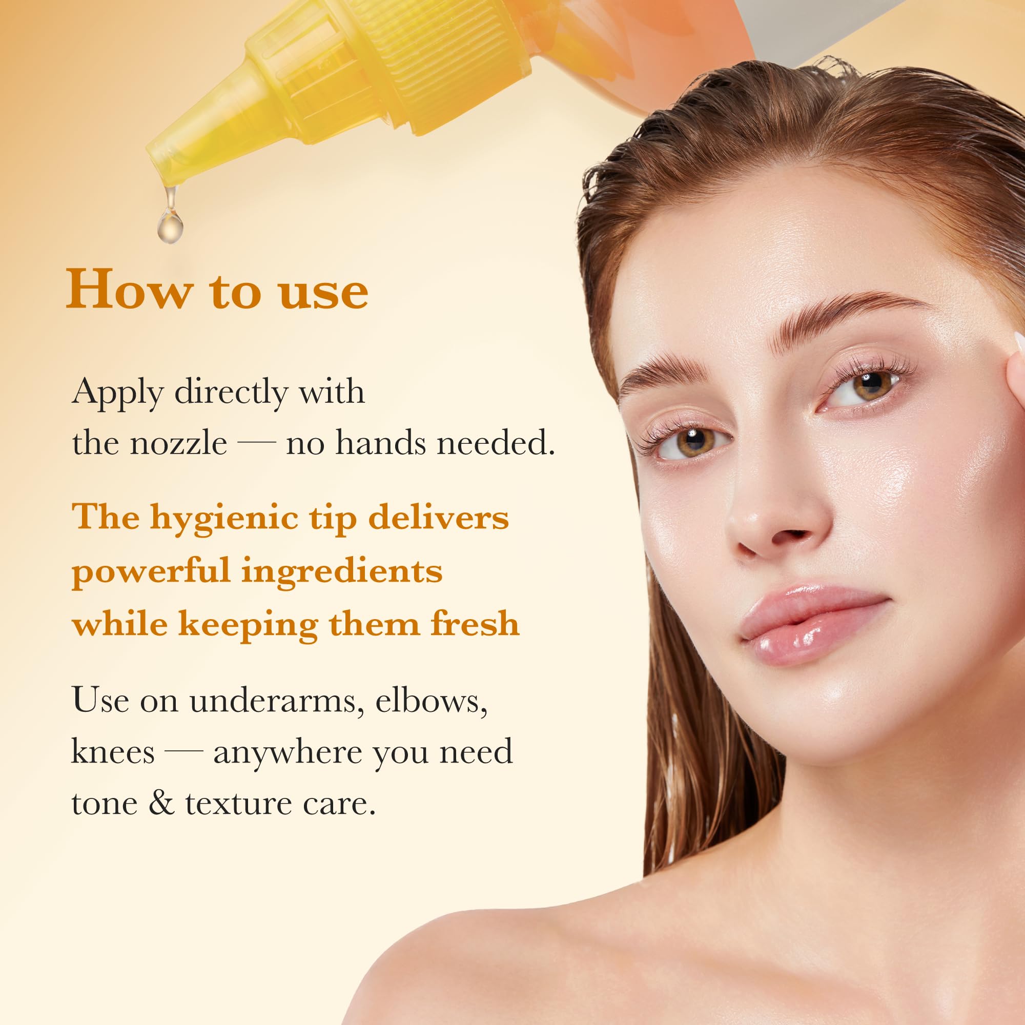 medicube toner applied underarm showing reduced discoloration appearance