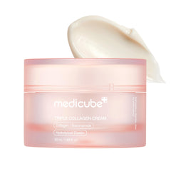 medicube front jar showing sleek packaging and firming benefit