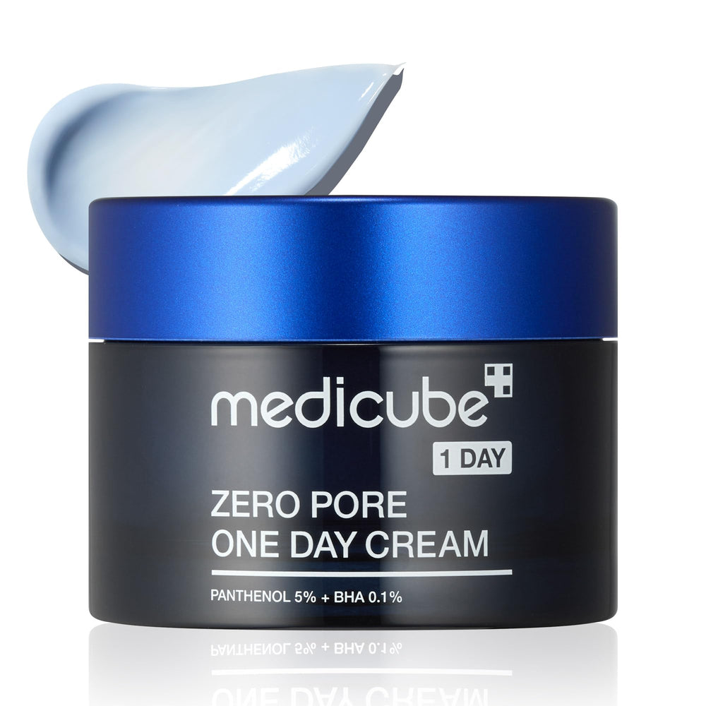 medicube front jar showing sleek packaging and easy application benefit