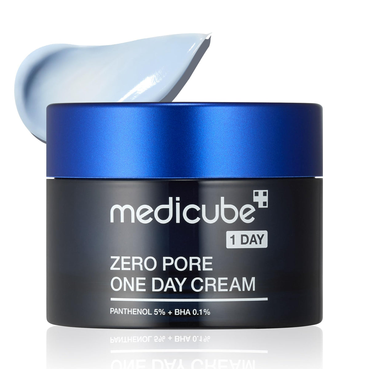 medicube front jar showing sleek packaging and easy application benefit