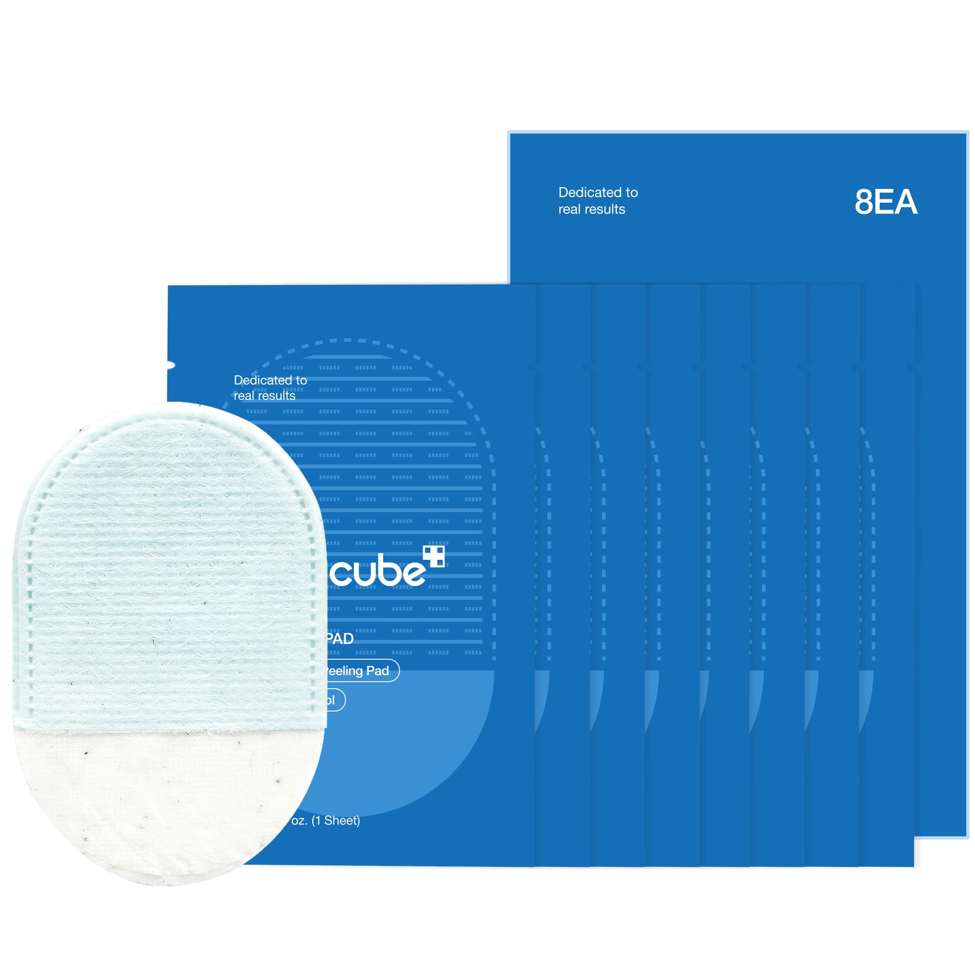 medicube front packaging showing eight peel pads, travel-ready smoothing