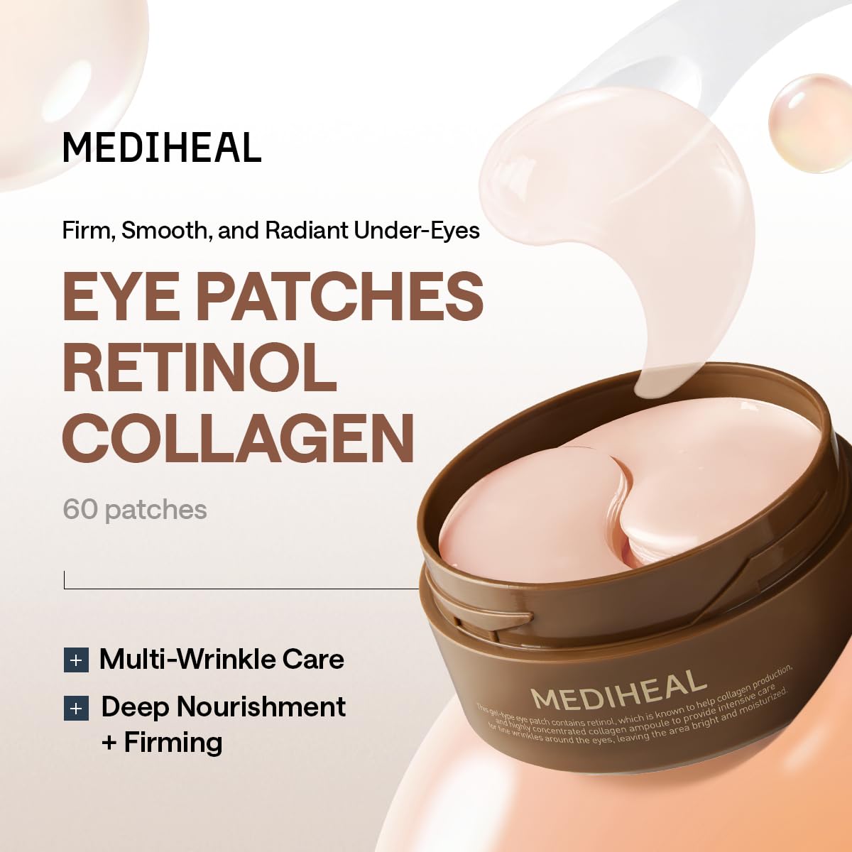 MEDIHEAL close-up hydrogel texture revealing serum-rich surface for deep absorption