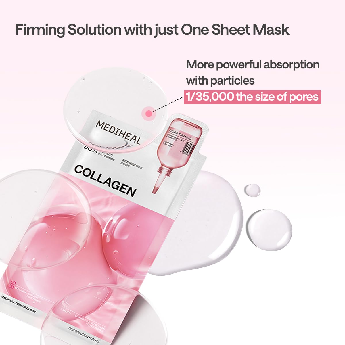 MEDIHEAL ingredient label close-up highlighting dermatological testing benefit