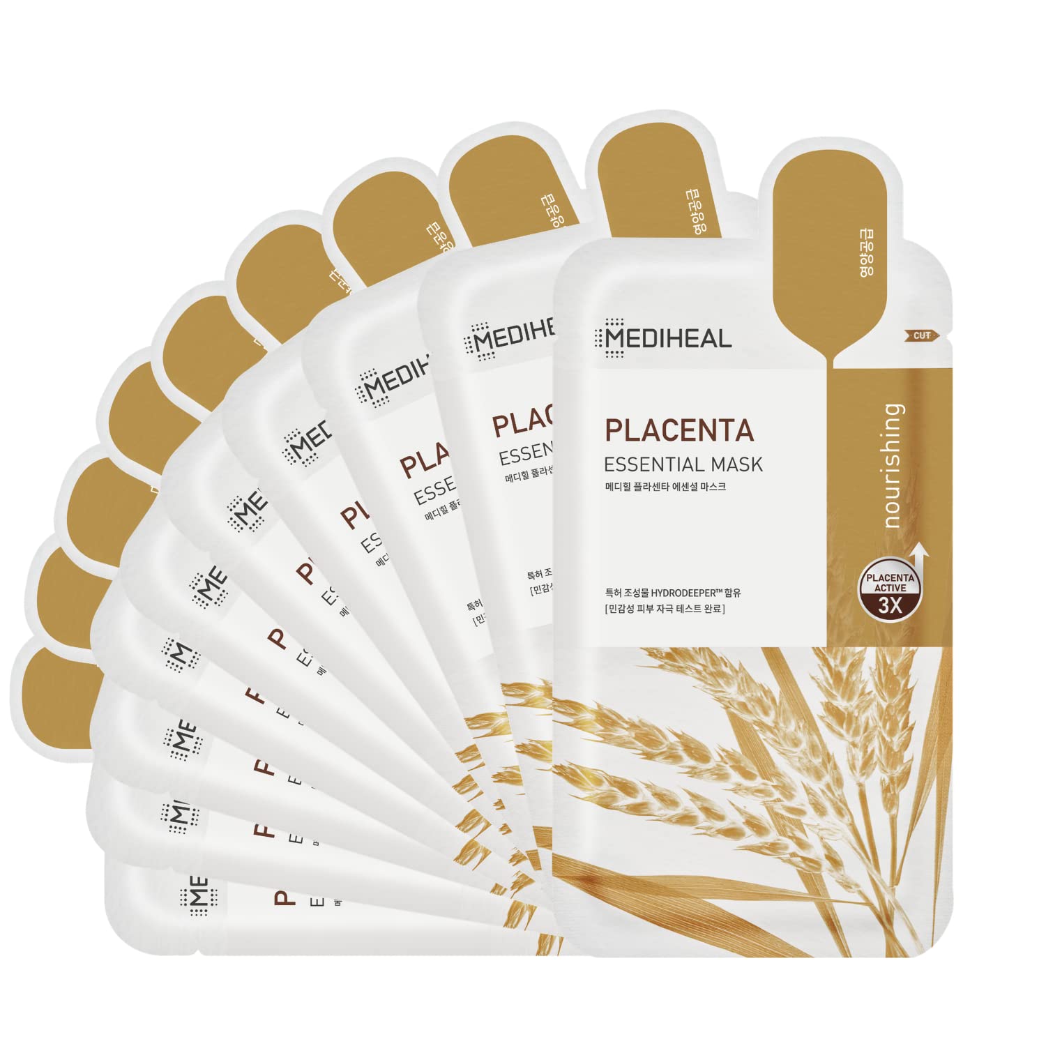 MEDIHEAL front packaging showing 10-sheet box and product name for clear identification and trust