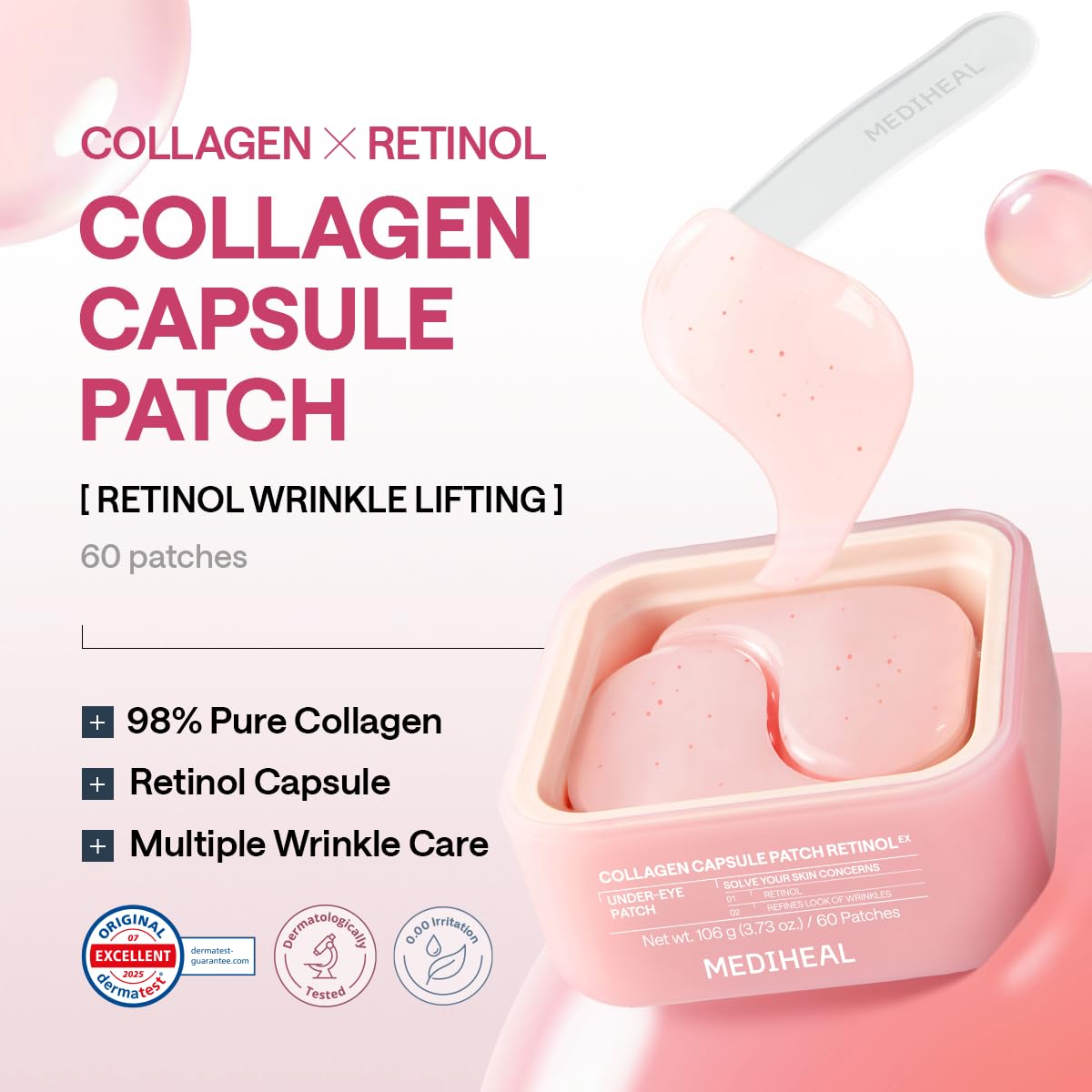 MEDIHEAL hydrogel texture detail highlighting smooth adhesion and comfortable fit