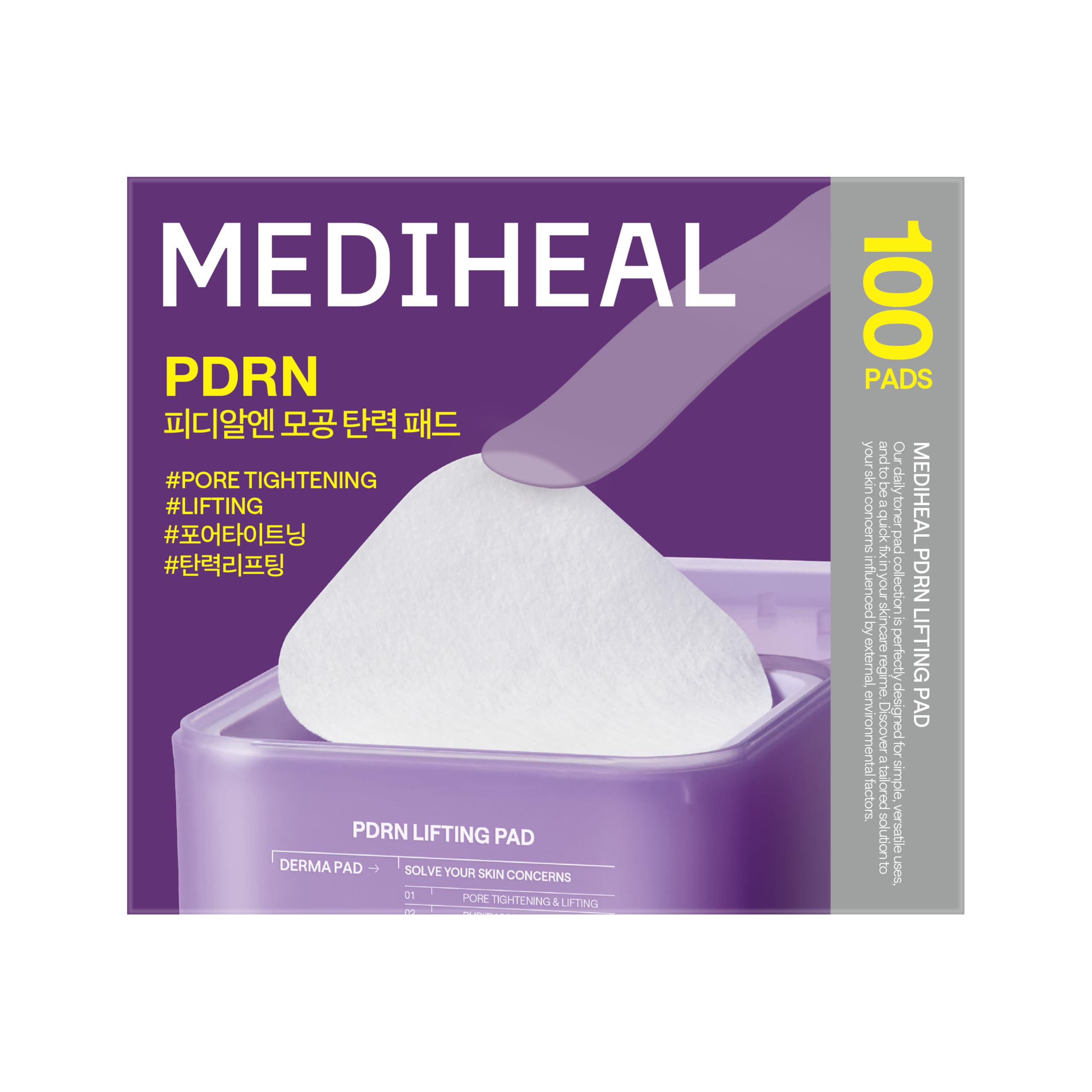 MEDIHEAL packaging held in hand for size comparison and single-use convenience
