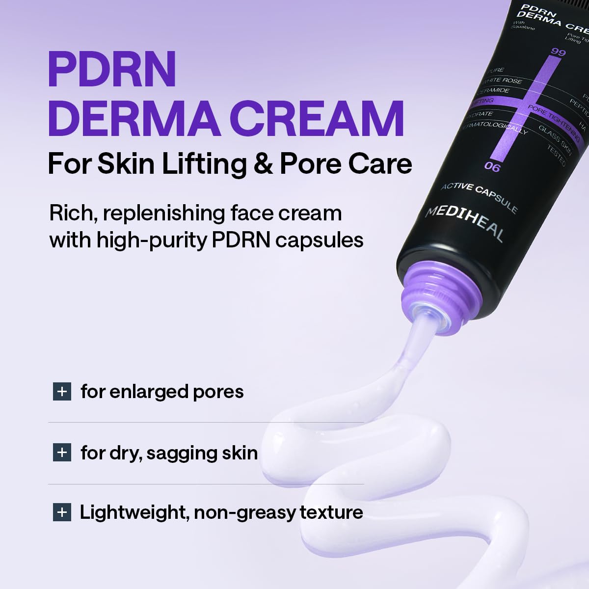 MEDIHEAL cream texture close-up highlighting smooth consistency for easy absorption