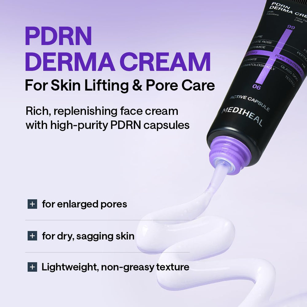 MEDIHEAL cream texture close-up highlighting smooth consistency for easy absorption