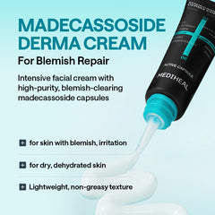 MEDIHEAL texture close-up displaying lightweight cream and quick absorption