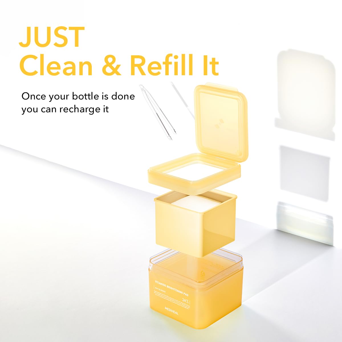 MEDIHEAL visual of vitamin tree water ingredient, emphasizing antioxidant and revitalizing support